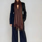 Premium Earth Brown Handloom Cashmere Wrap - Luxury Designer Shawl