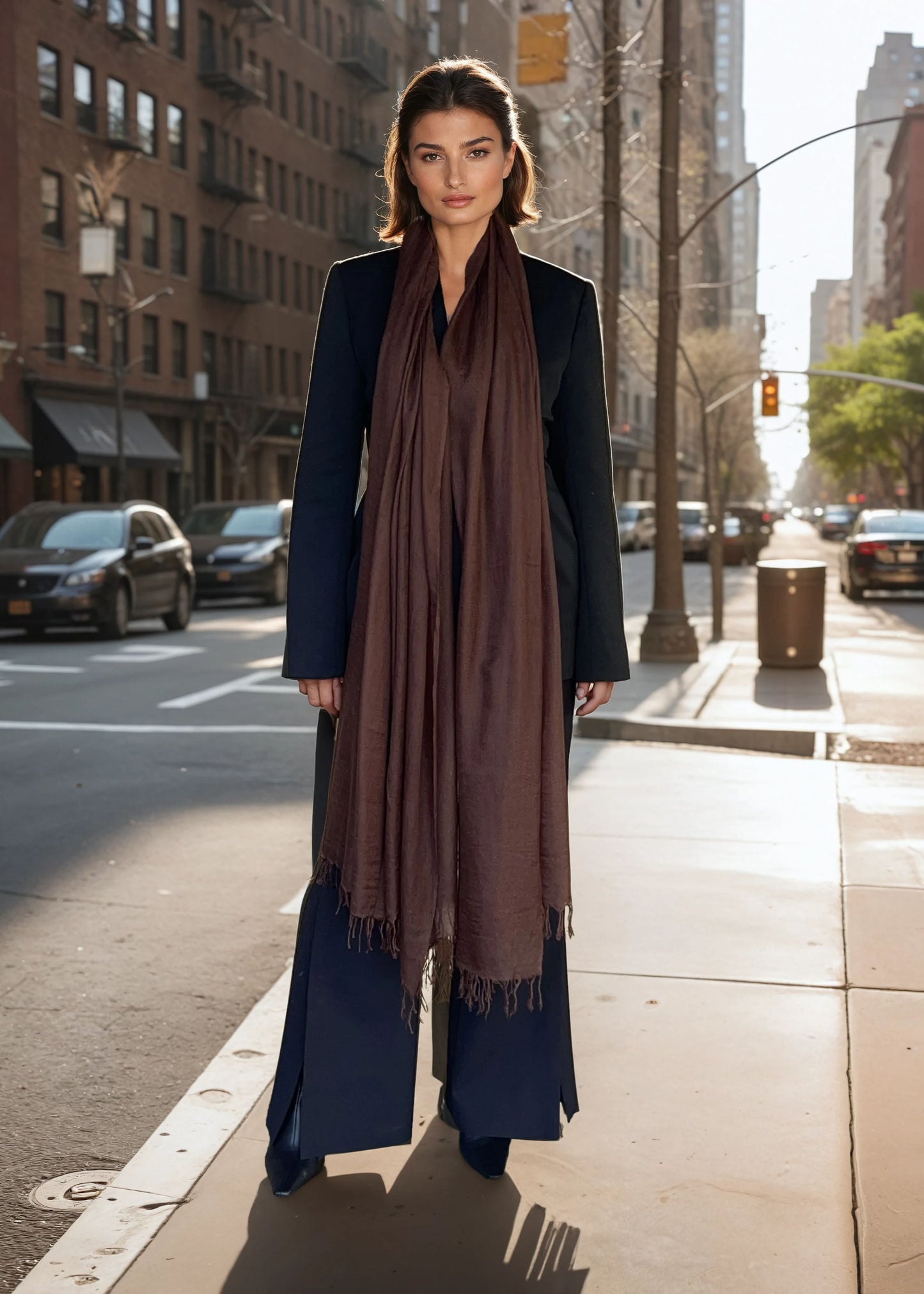 Earth Brown | Handloom Luxury Scarf Shawl