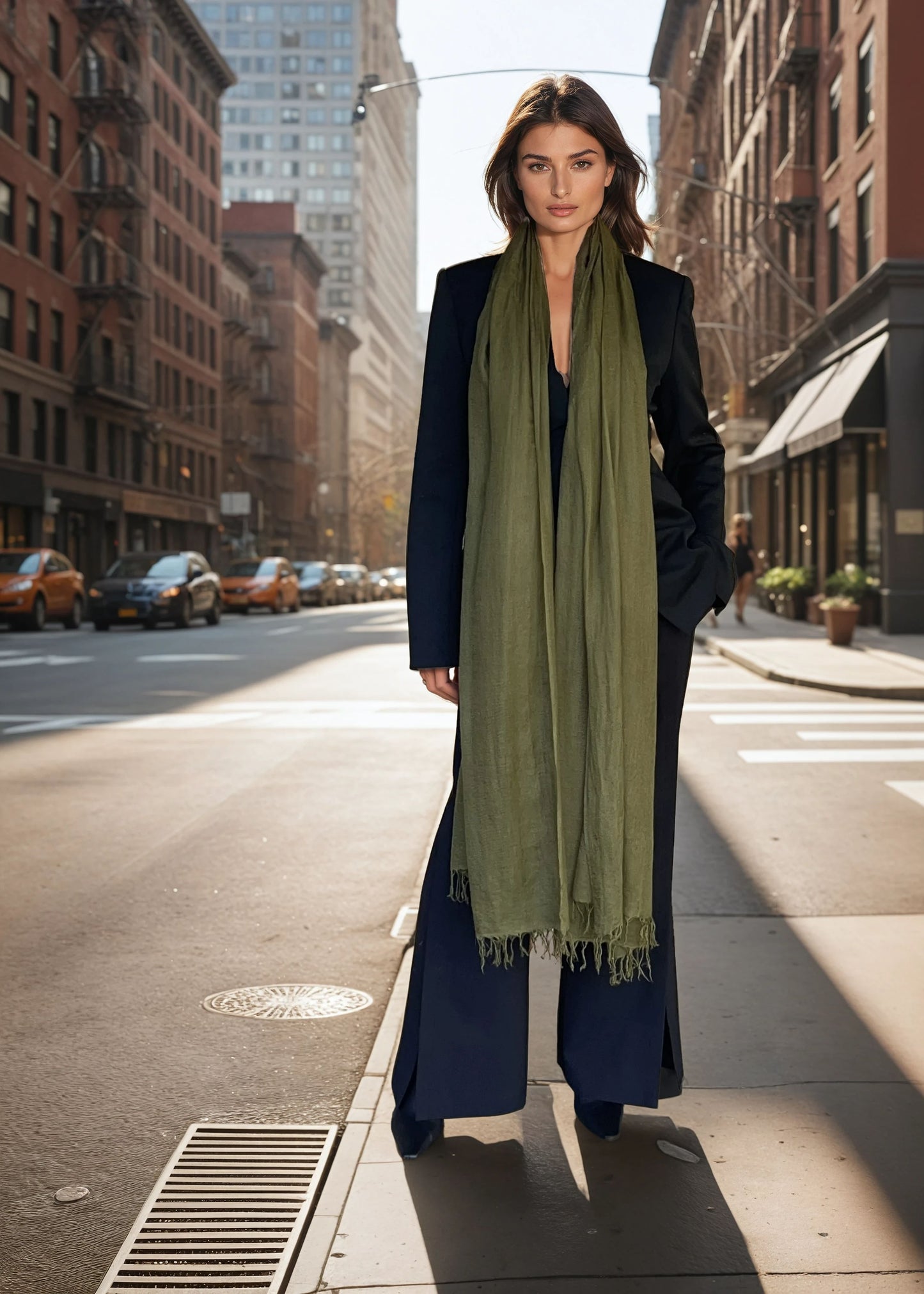 Olive Green | Handloom Luxury Scarf Wrap