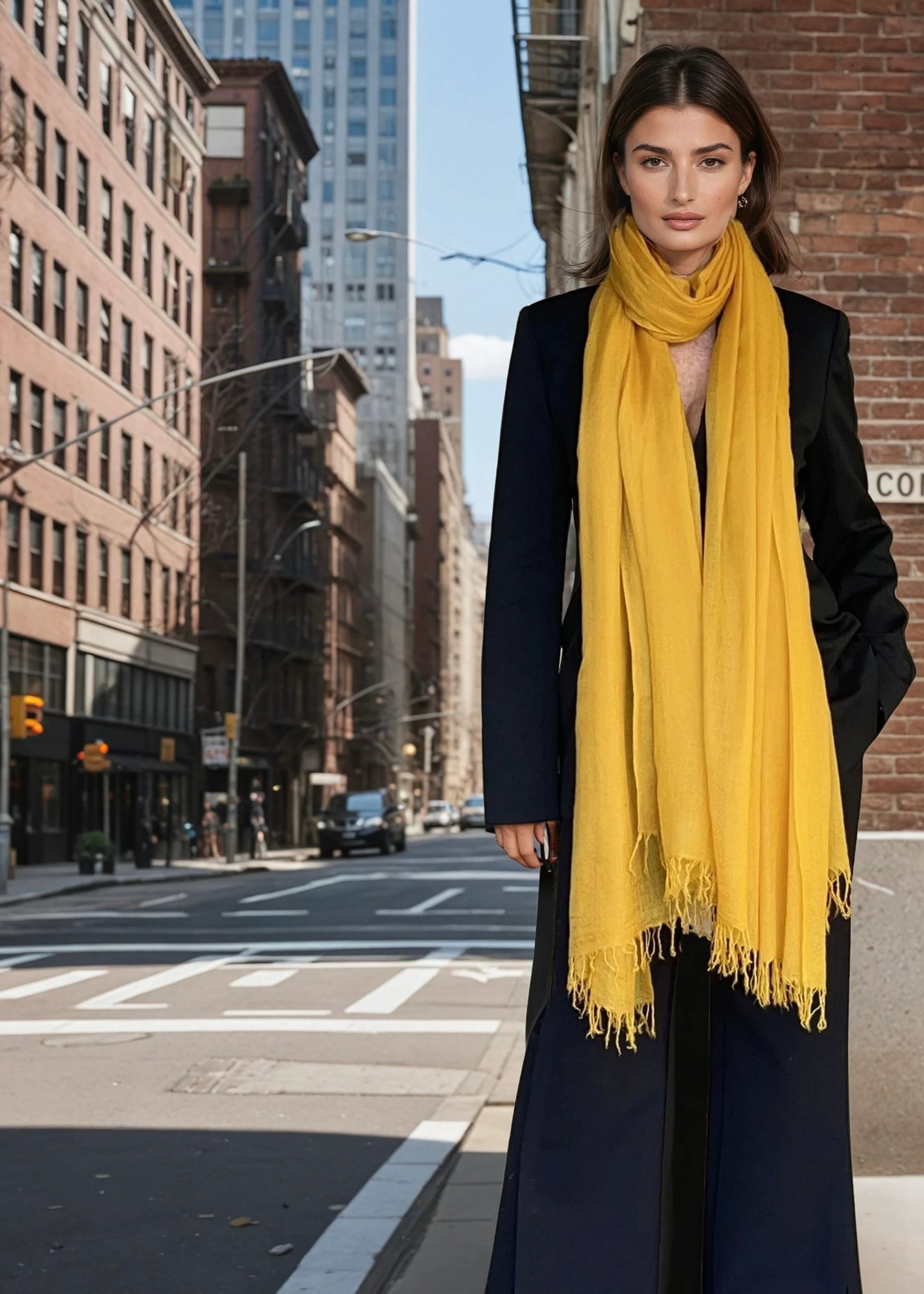 Saffron | |Handloom Luxury Scarf Wrap