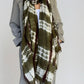 Forest Green, Brown & White Cashmere Wrap – Handloom Himalayan Limited Edition