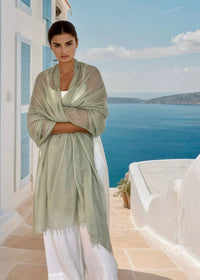 PURE CASHMERE WRAP CELADON