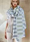IKAT WRAP  OCEAN BLUE & GREY