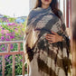 Forest Green, Brown & White Cashmere Wrap – Handloom Himalayan Limited Edition