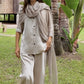 Taupe Cashmere Wrap – Handwoven Himalayan Luxury Shawl