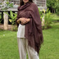 Earth Brown Handwoven Cashmere Wrap