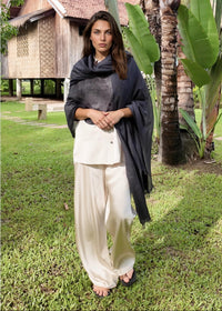 Premium Black Pure Cashmere Wrap - Handwoven Himalayan Luxury Scarf