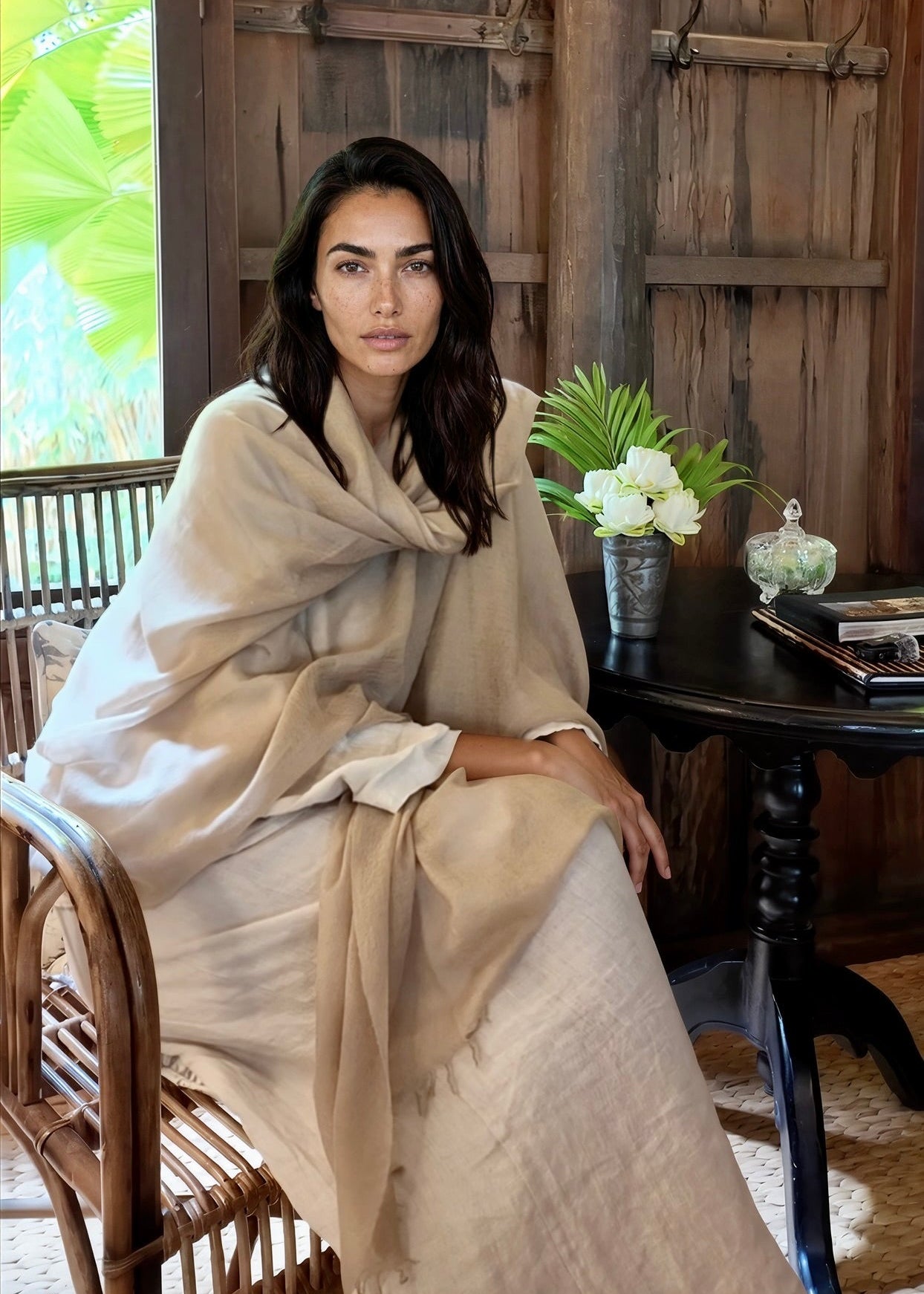 Premium Natural Cashmere Wrap – Handwoven Himalayan Luxury Shawl