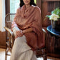 Burnt Sienna Cashmere Wrap | 100% Handwoven Luxury Shawl