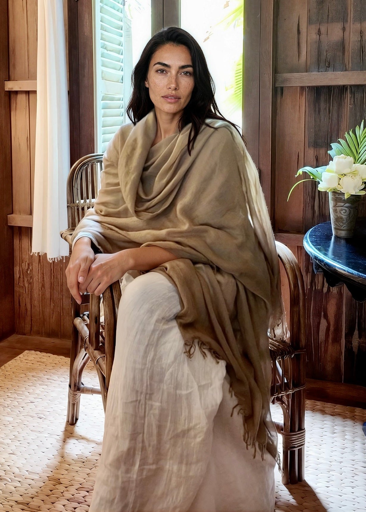 Biscotti Cashmere Wrap – Handwoven Himalayan Luxury Shawl