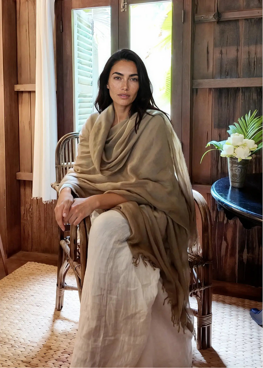 Biscotti Cashmere Wrap – Handwoven Himalayan Luxury Shawl