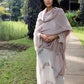 Lavender Grey Cashmere Wrap – Handwoven Himalayan Luxury Shawl
