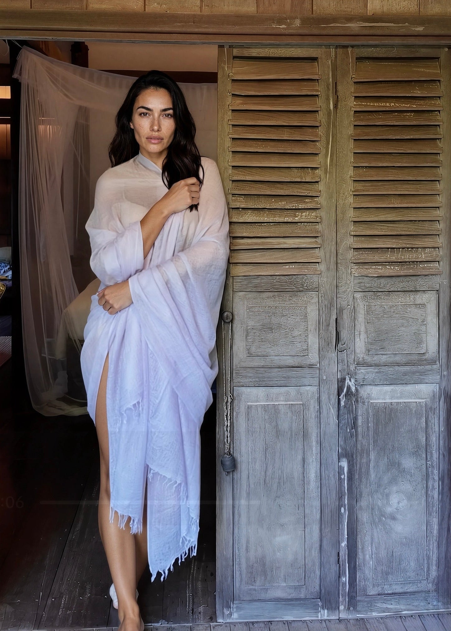 Premium Lavender Pure Cashmere Wrap - Handwoven Himalayan Luxury Scarf