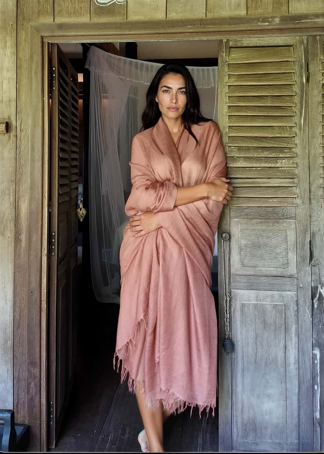 Burnt Sienna Cashmere Wrap | 100% Handwoven Luxury Shawl
