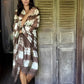 Hand Woven Cashmere Wrap - Earth Brown Forest Green | Cashmere Luxe