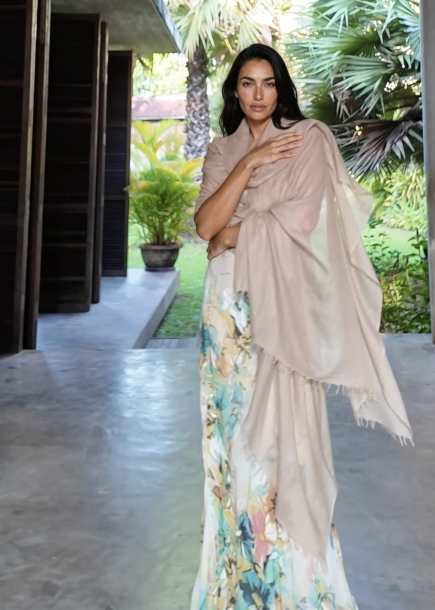 Premium Natural Cashmere Wrap – Handwoven Himalayan Luxury Shawl