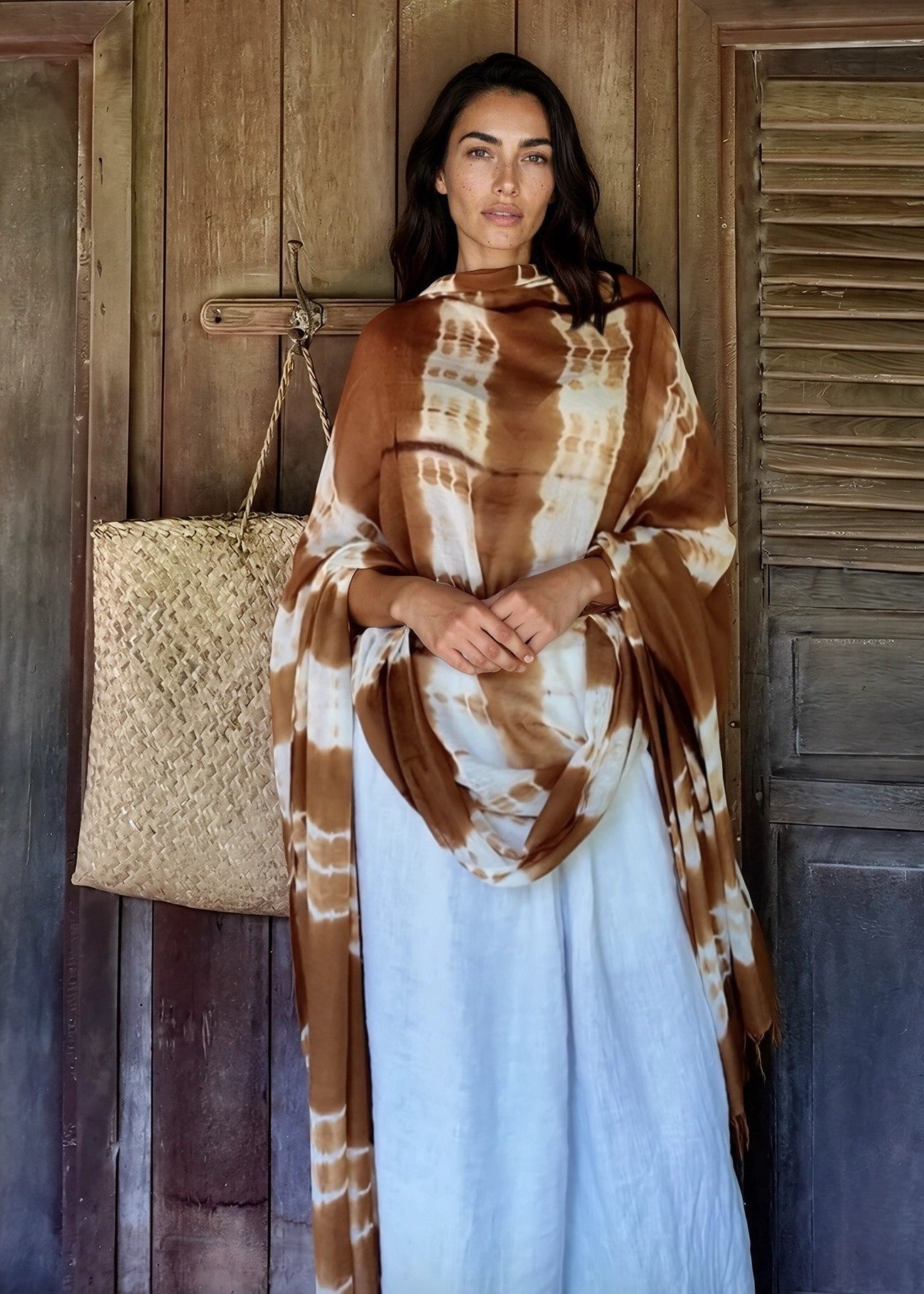 Premium Bronze Brown Cashmere Wrap – Handwoven Himalayan Limited Edition