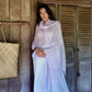 Lavender Grey Cashmere Wrap – Handwoven Himalayan Luxury Shawl