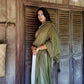 Olive Green Handwoven Cashmere Wrap | 100% Pure Himalayan Cashmere