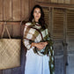 Forest Green, Brown & White Cashmere Wrap – Handloom Himalayan Limited Edition