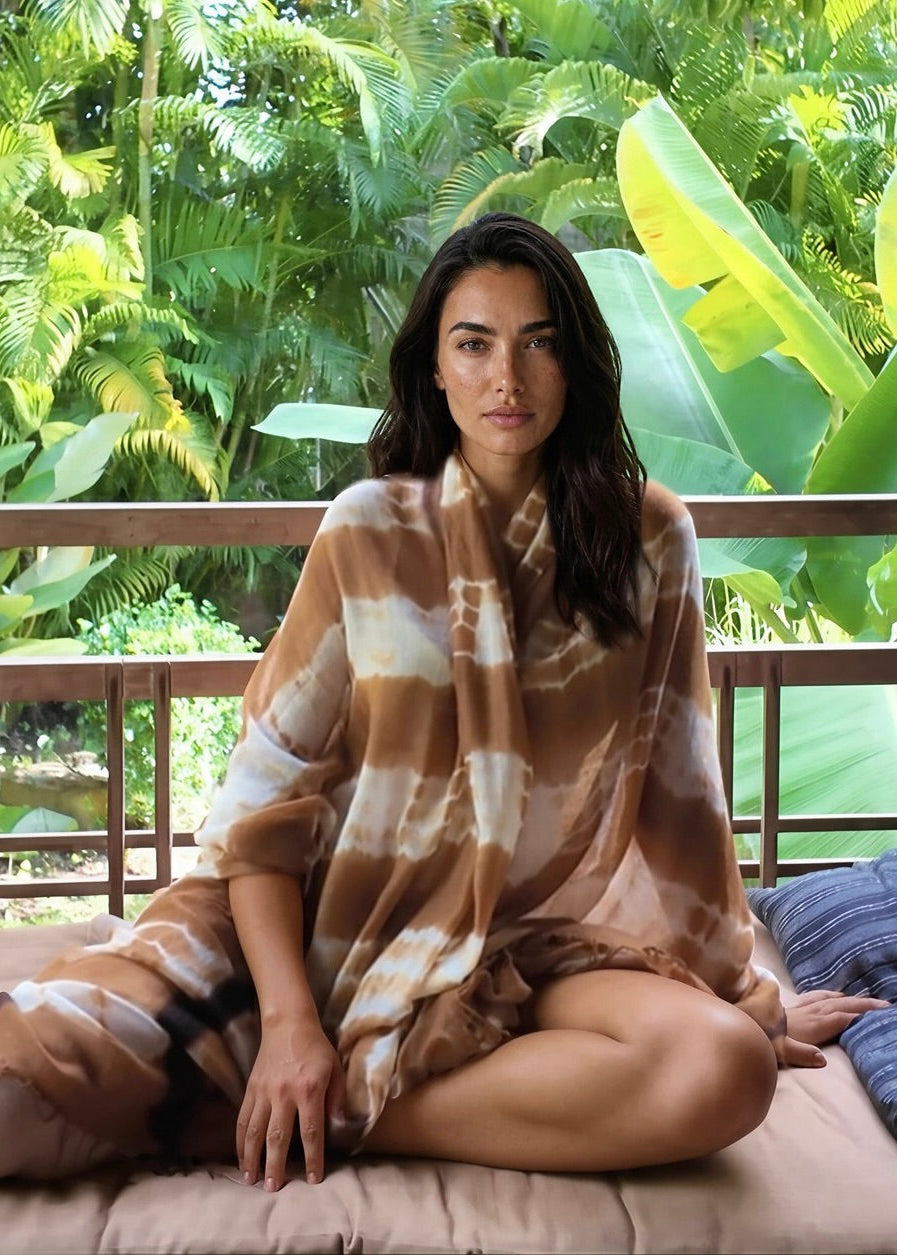 Premium Bronze Brown Cashmere Wrap – Handwoven Himalayan Limited Edition
