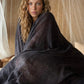 Premium Black Pure Cashmere Wrap - Handwoven Himalayan Luxury Scarf