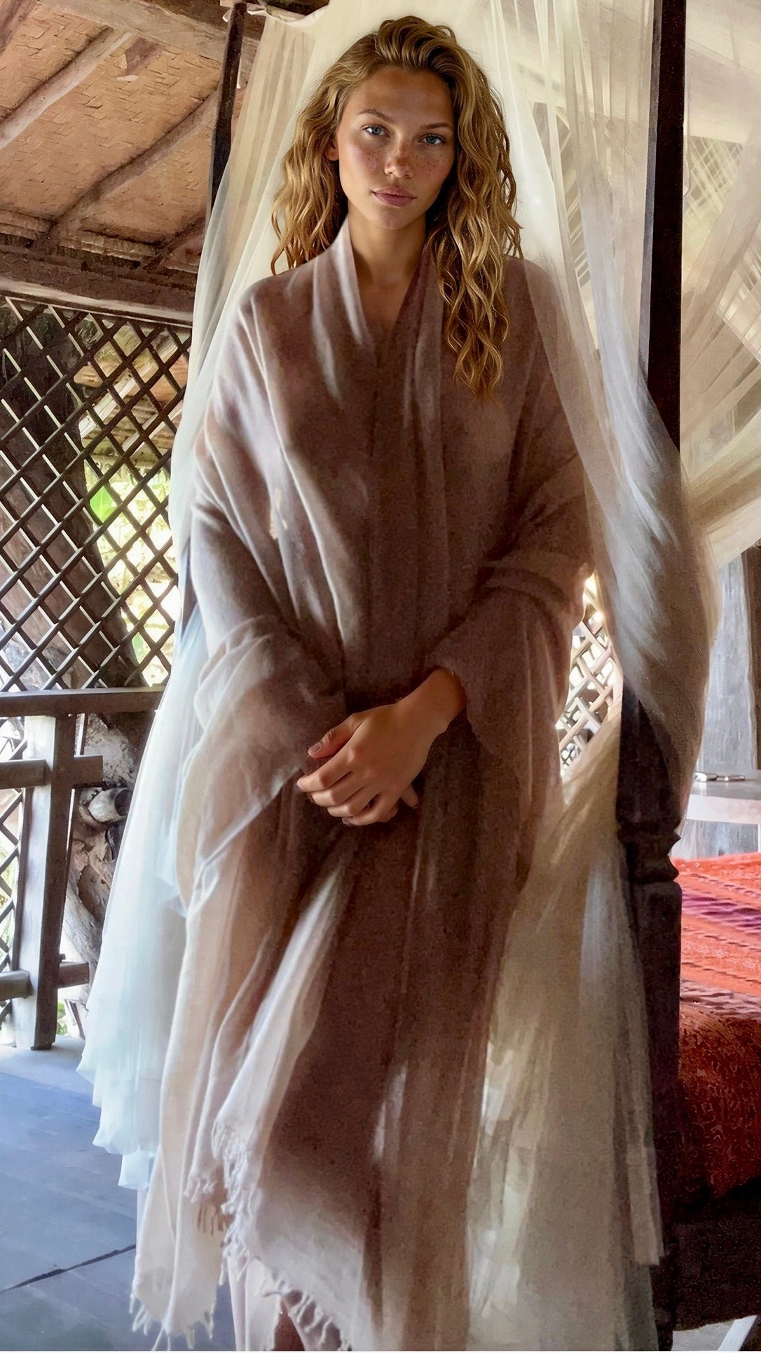 Premium Natural Cashmere Wrap – Handwoven Himalayan Luxury Shawl