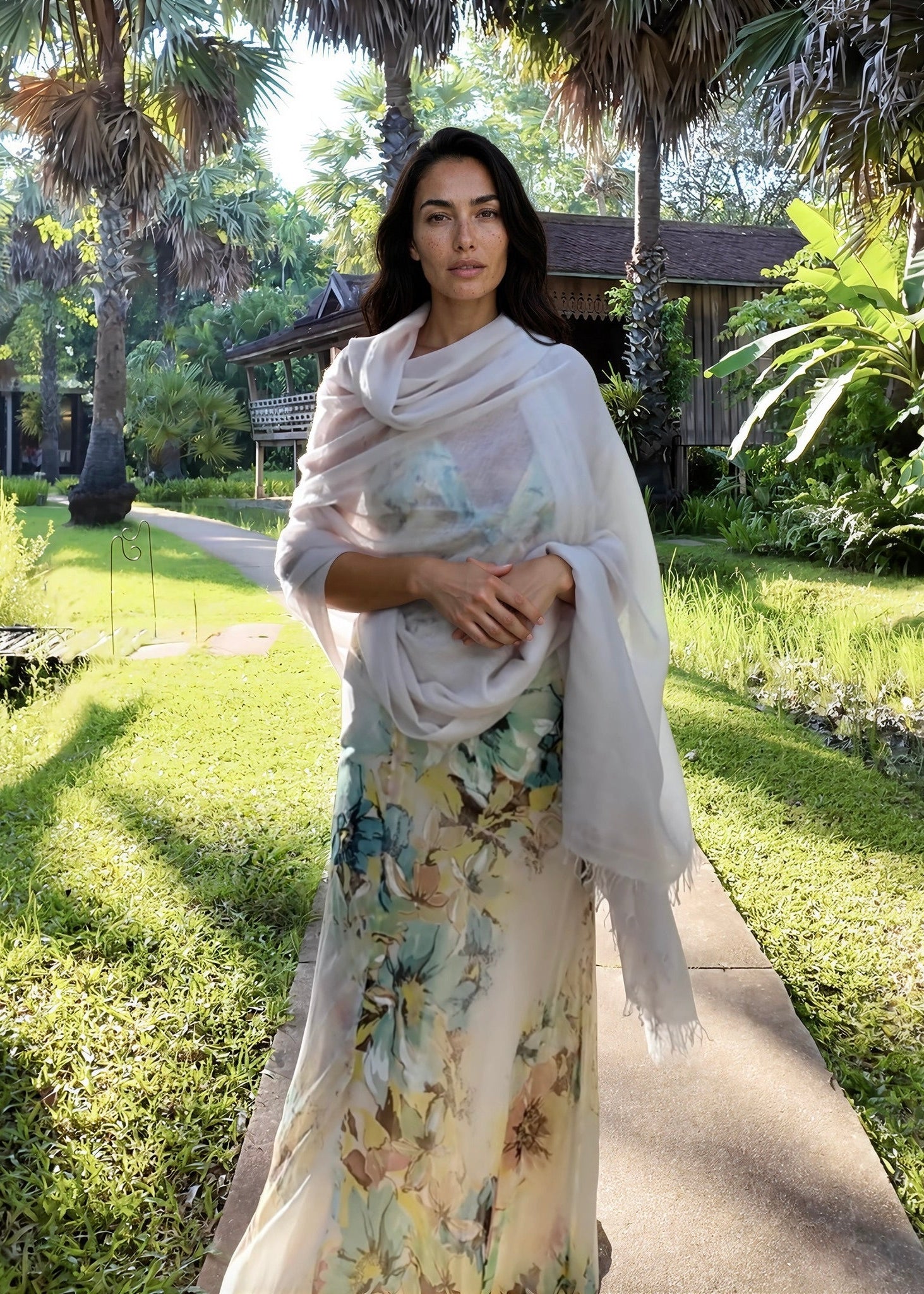 Premium Soft Pink Cashmere Wrap – Handwoven Himalayan Luxury Scarf