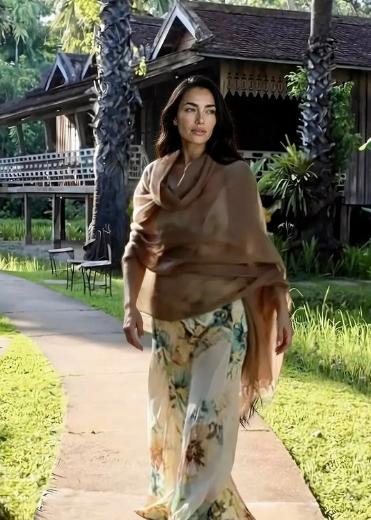 Biscotti Cashmere Wrap – Handwoven Himalayan Luxury Shawl