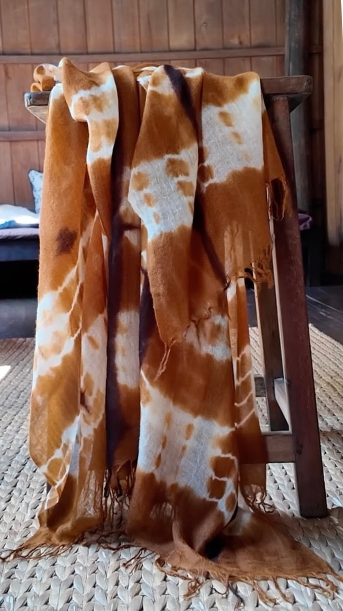 Premium Bronze Brown Cashmere Wrap – Handwoven Himalayan Limited Edition