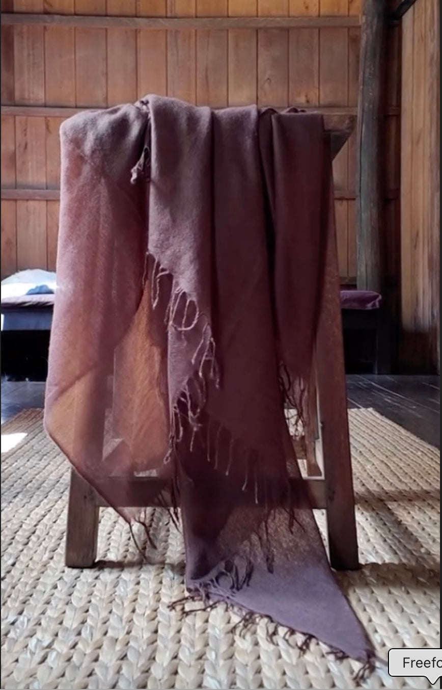 Earth Brown Handwoven Cashmere Wrap