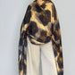 Premium Brown Leopard Travel Wrap - Designer Animal Print Luxury Cashmere