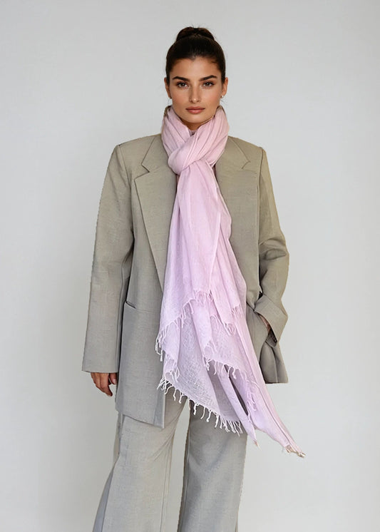 Premium Lavender Pure Cashmere Wrap - Handwoven Himalayan Luxury Scarf