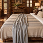 School Grey Cashmere Bed Throw / Blanket
