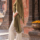 Olive Green Handwoven Pure Cashmere Wrap Heavy Weight