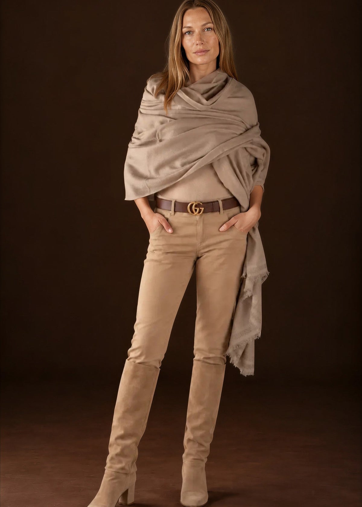 Handwoven Travel Weigh - Taupe