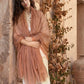 Premium Sunset Bronze Cashmere Wrap - Luxury Lightweight Designer Shawl