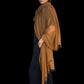 Premium Burnt Bronze Handloom Cashmere Wrap - Luxury Designer Scarf