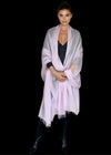 Premium Lavender Pure Cashmere Wrap - Handwoven Himalayan Luxury Scarf