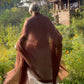 Premium Earth Brown Handloom Cashmere Wrap - Luxury Designer Shawl
