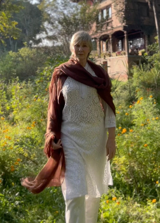 Premium Earth Brown Handloom Cashmere Wrap - Luxury Designer Shawl