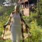 Forest Green, Brown & White Cashmere Wrap | Hand-loomed Luxury Scarf | Limited Edition