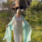 REINES KASCHMIR-OPALBLAUES WRAP