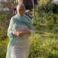 REINES KASCHMIR-OPALBLAUES WRAP
