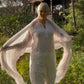 Premium Light Grey Pure Cashmere Wrap - Handwoven Himalayan Luxury Scarf
