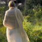 Rice Milk Handloom Cashmere Wrap - Luxury Scarf | Cashmere Luxe