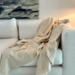 Cream Cashmere Bed Throw
