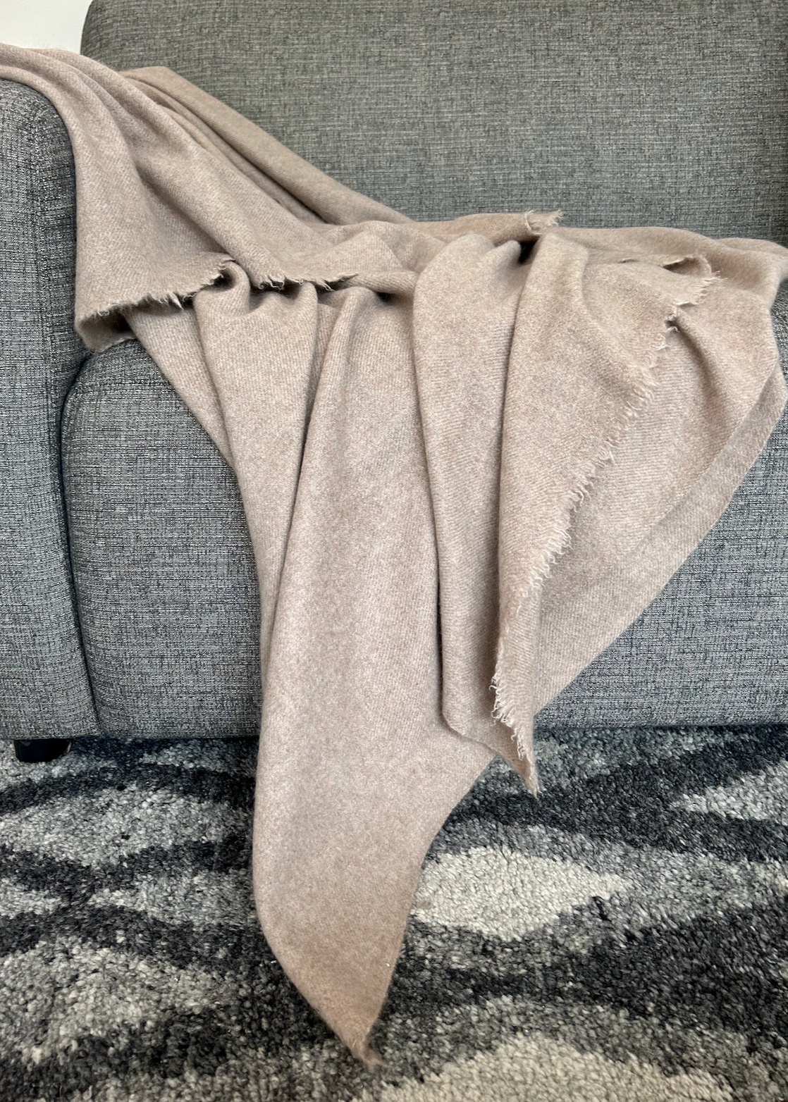 Natural Tan — Cashmere Bed Throw / Blanket