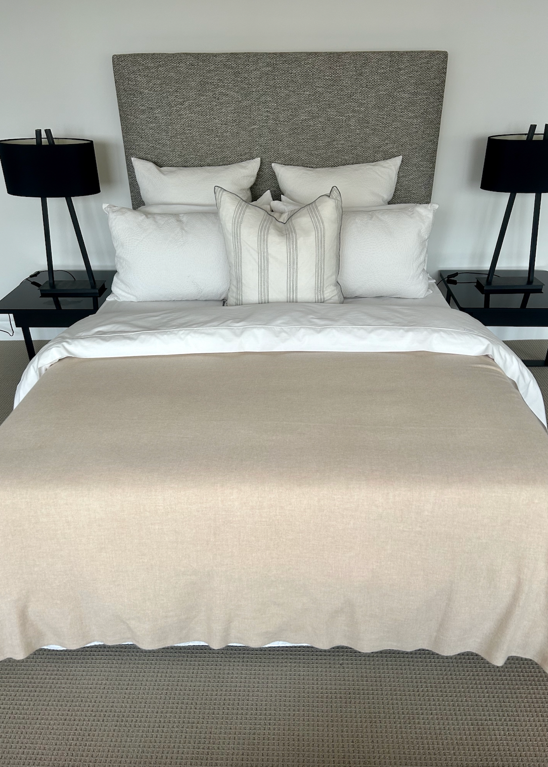 Cream Cashmere Bed Throw