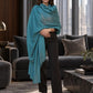 Petrol Teal Cashmere Wrap – Handloom Himalayan Luxury Scarf